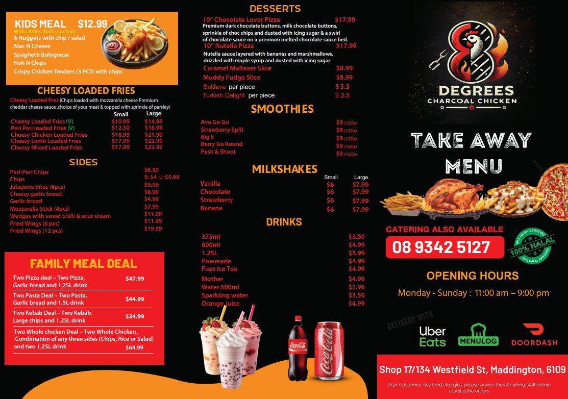 8 Degrees Charcoal Chicken