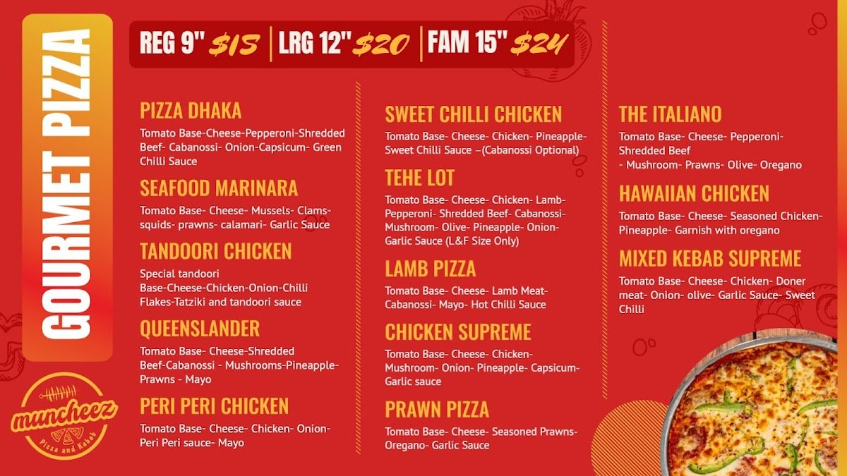 Muncheez Pizza and Kabab