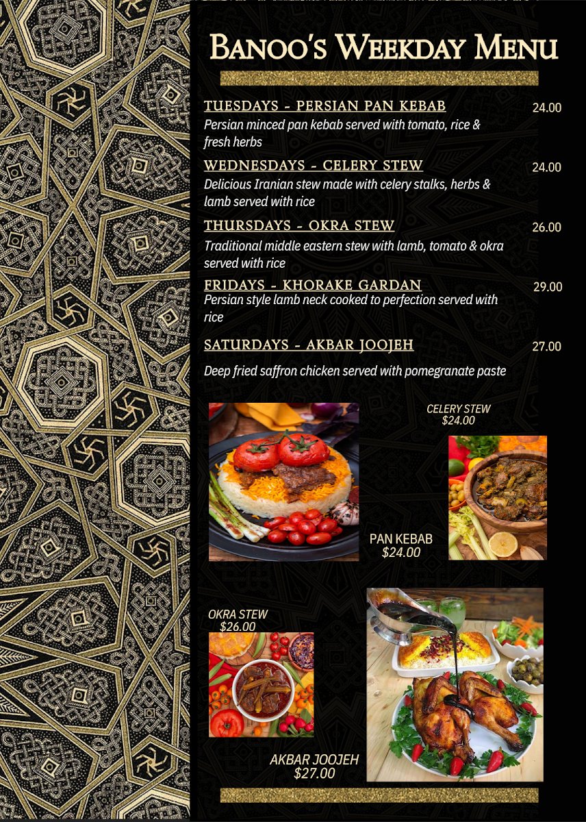 Venoos Restaurant -Persian Cuisine Halal
