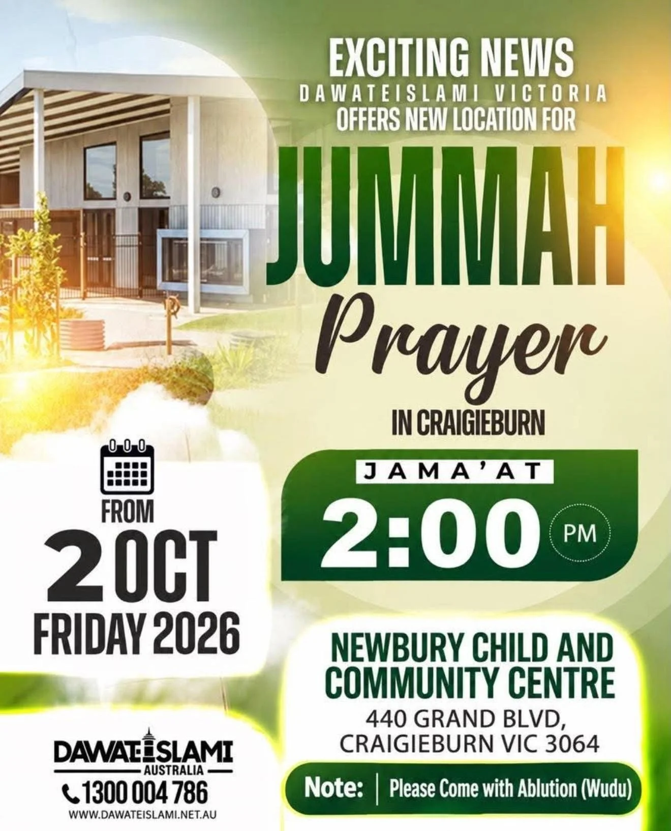 Newbury Child and Community Centre Jumuah Only