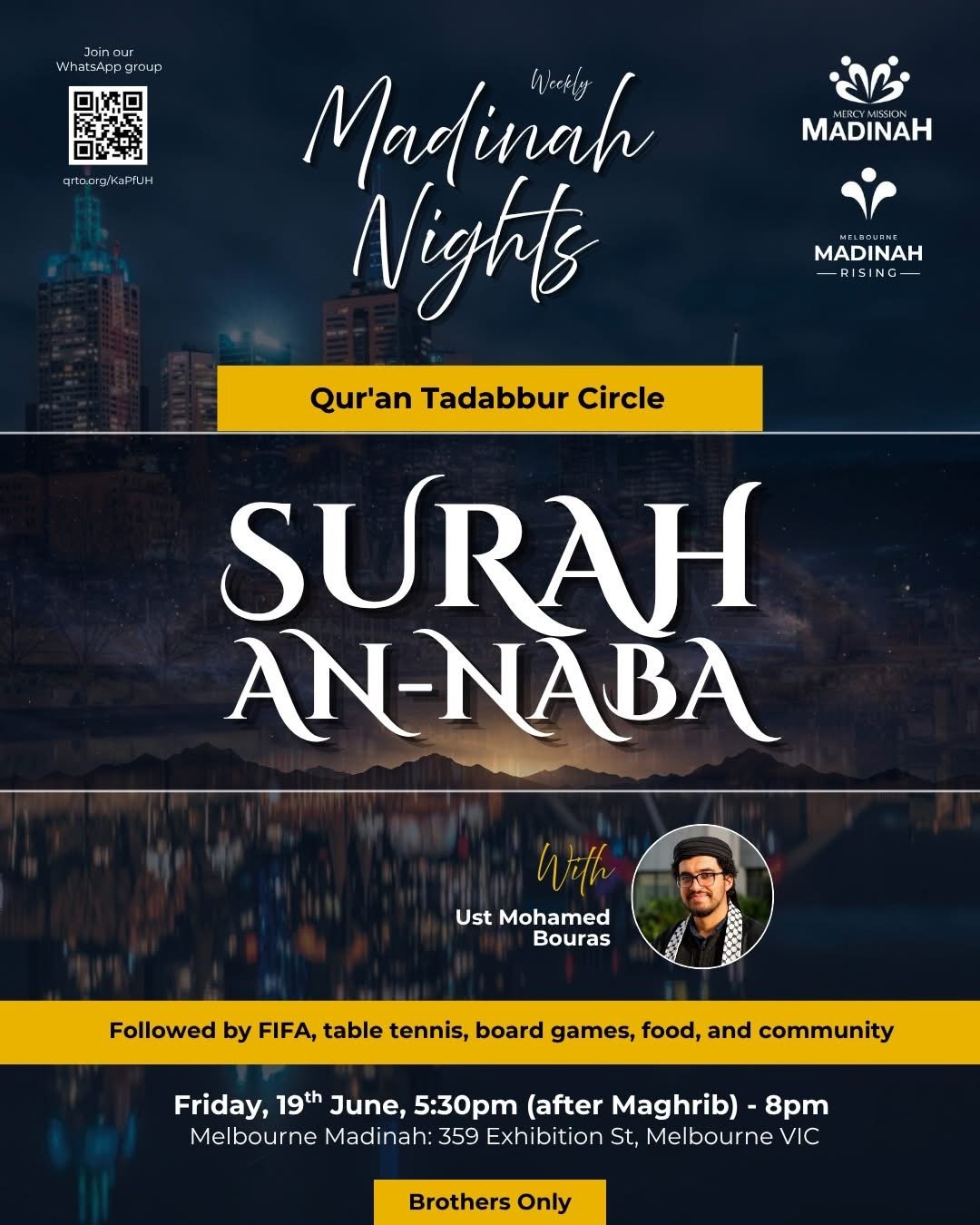 Weekly Madinah Nights: Qur'an Tadabbur Circle - Surah An-naba