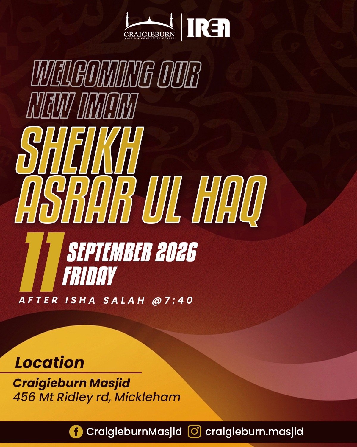 Welcoming Our New Imam Sheikh Asrar Ul Haq