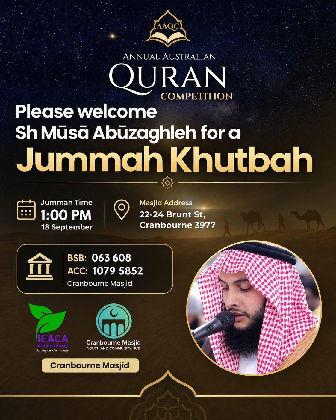 Jummah Khutbah with Sh Mūsā Abūzaghlah